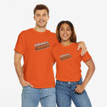 Oranje oversized T-shirts met Frikandel-worstprint op de borst (set van 2)