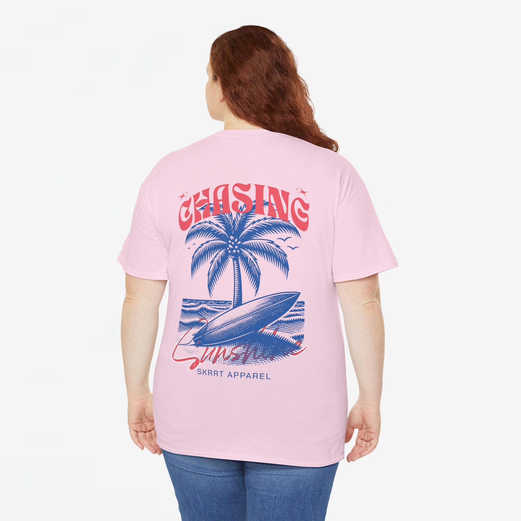 Zomer T-shirt voor Dames - Skrrtshirt Zomervakantie Oversized Tee #6 - Chasing Sunshine