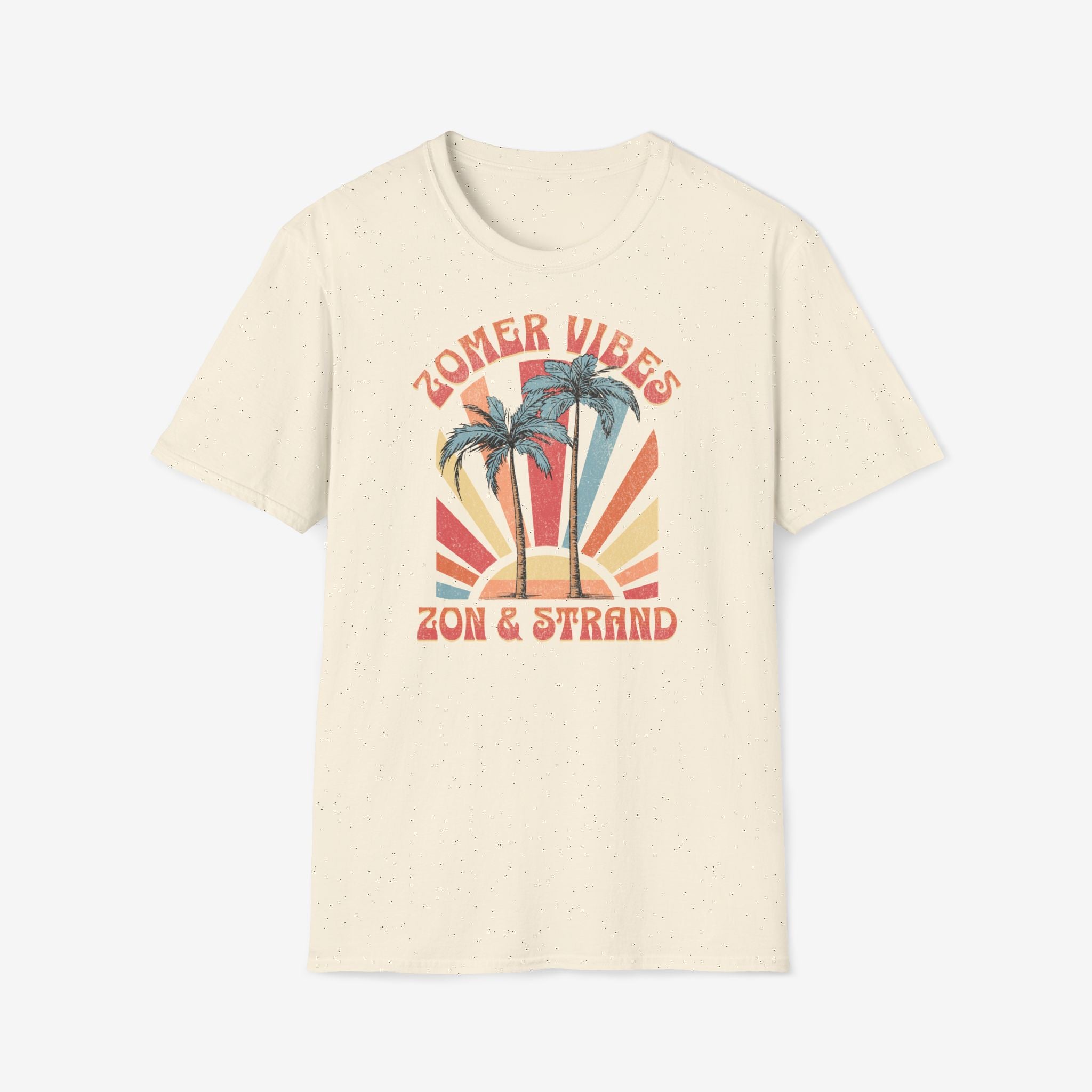 Dames Zomer T-shirt met print - Zomer Vibes Zon & Strand | SkrrtShirt