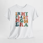 Witte oversized t-shirt met kleurrijke letters In My Plant Mom Era voorop