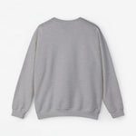 Sportgrijze gepersonaliseerde sweater, effen achterkant met ronde hals en lange mouwen