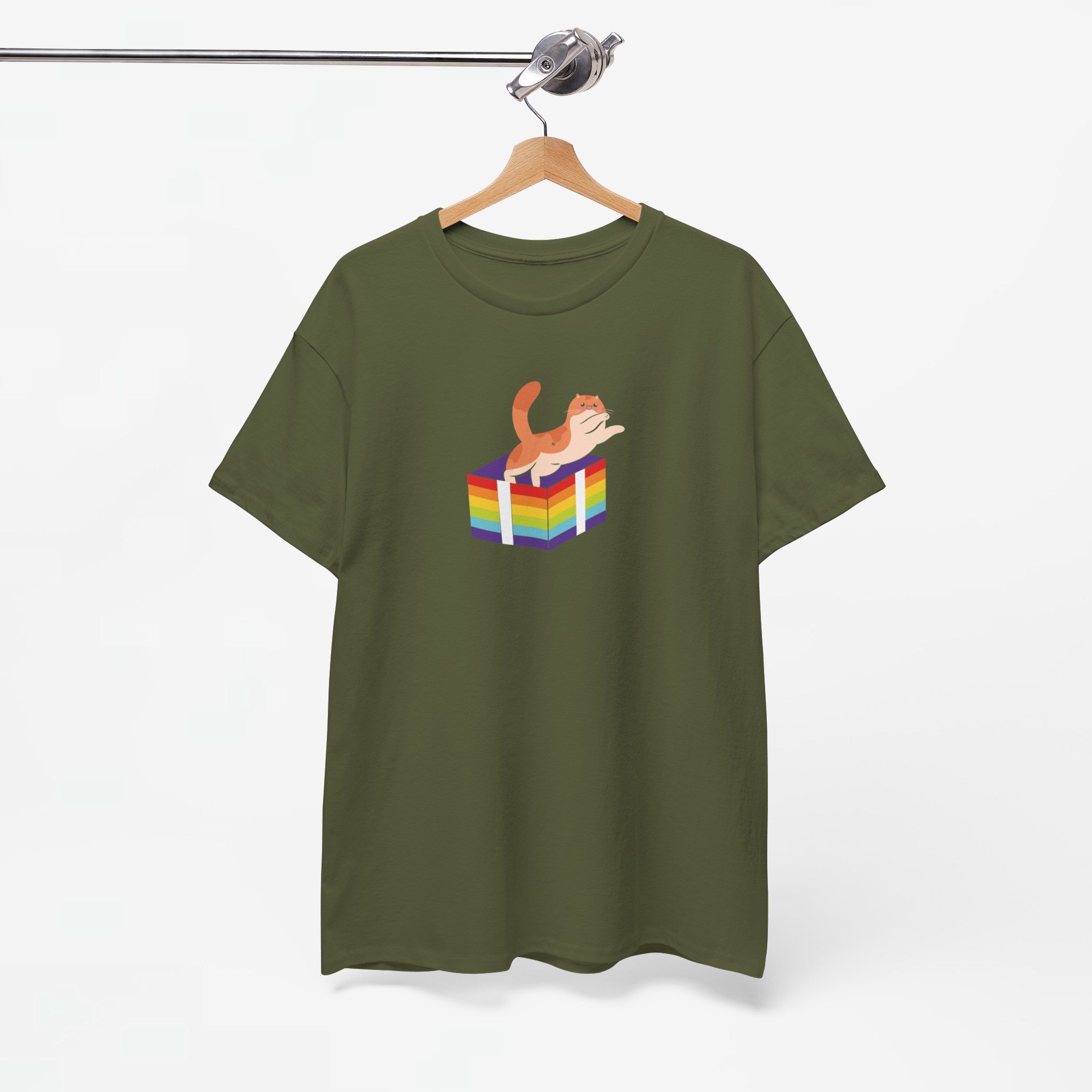 Gay Pride T-shirt - Kat Regenboog - Oversized #57