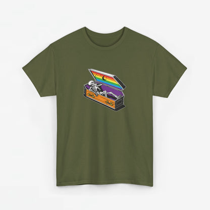 Gay Pride T-shirt - Skelet Regenboog - Oversized #42