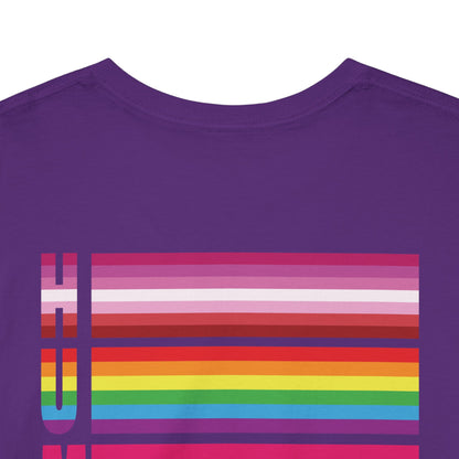 Gay Pride T-shirt - LGBTQ+ Vlag Human - Back Print - Oversized #12