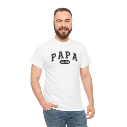 Gepersonaliseerde Vaderdag Papa Cadeau - T-shirt - Papa - EST [Jaar]