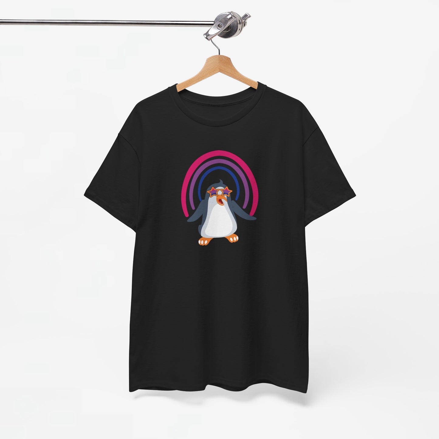 Gay Pride T-shirt - Bi Penguin - Oversized #59