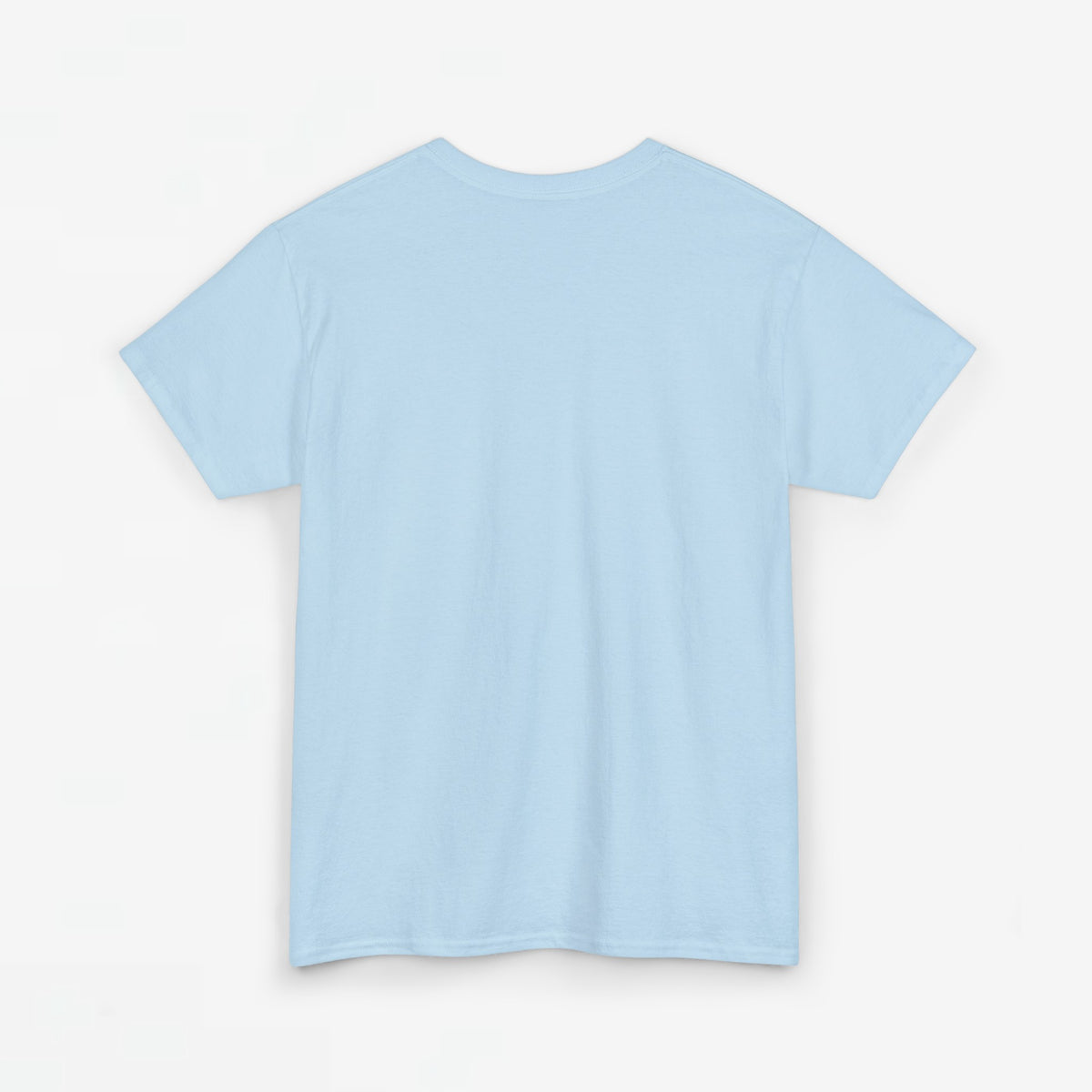 Lichtblauw oversized t-shirt, effen en zonder zichtbare opdruk aan de achterkant.