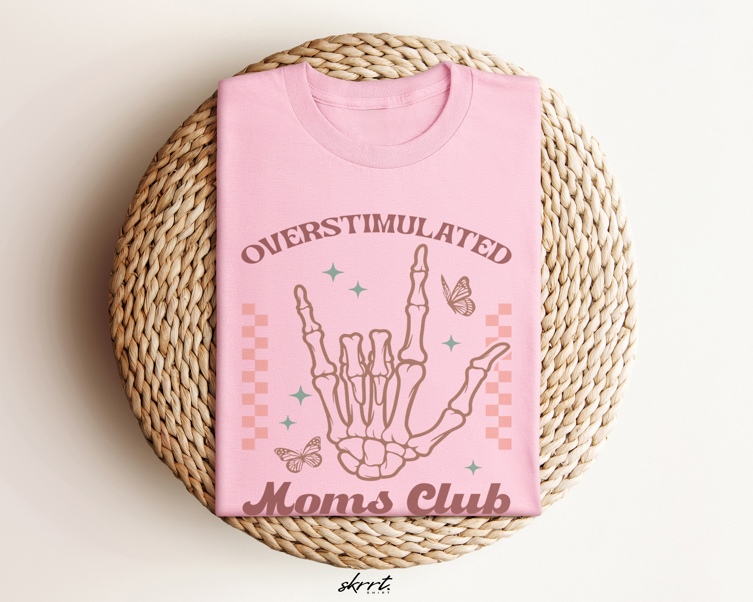 Moederdag Mama Cadeau - T-shirt - Overstimulated Moms Club - Oversized - #51