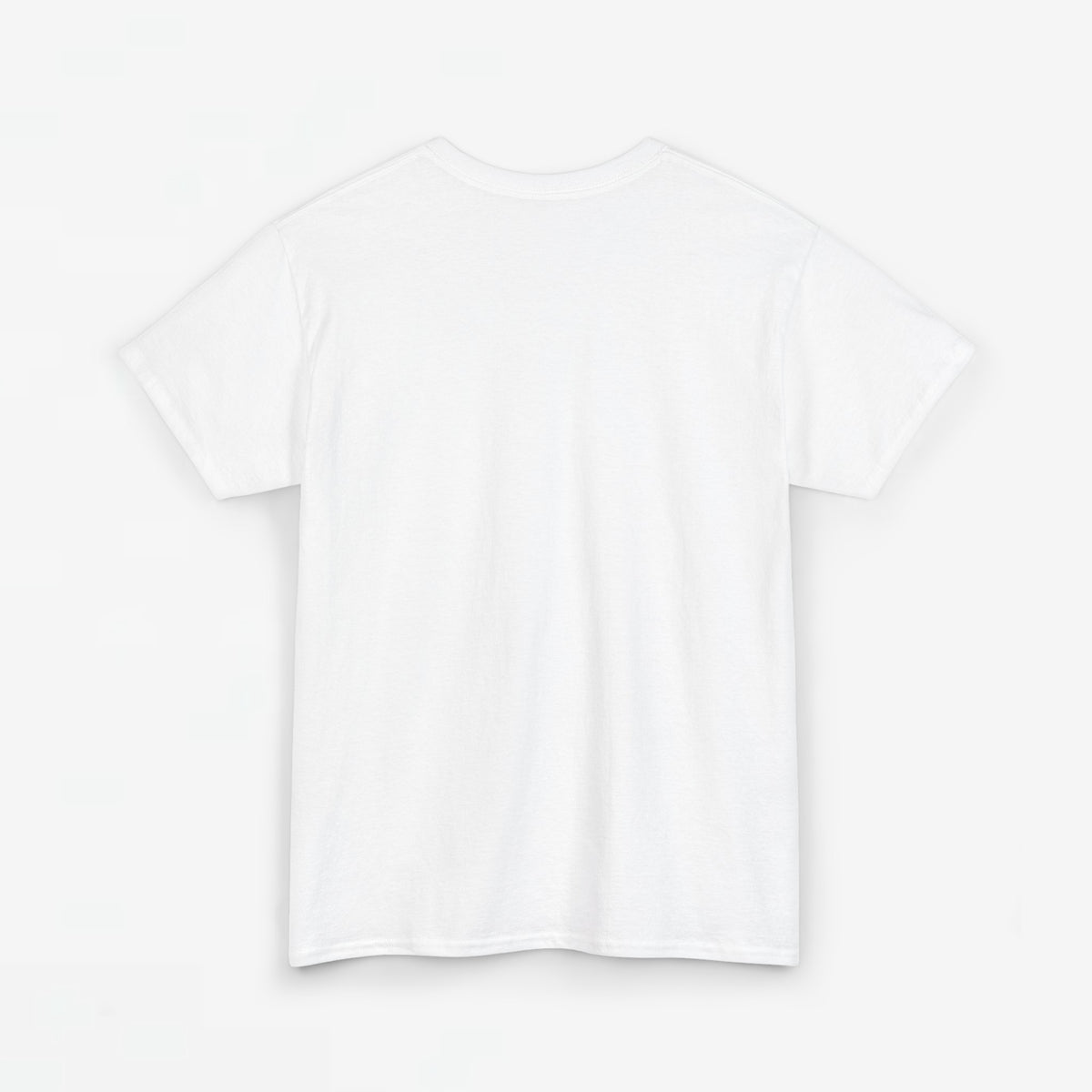 Wit T-shirt met ronde hals, achterkant zonder opdruk