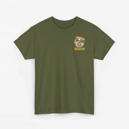 Gay Pride T-shirt - Skelet I used to be dead but now I'm Gay - Back Print - Oversized #78