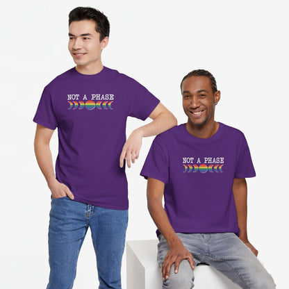 Gay Pride T-shirt - Not a phase (witte tekst) - Oversized #2