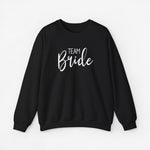 Zwarte sweatshirt met opdruk 'TEAM Bride' en ronde hals