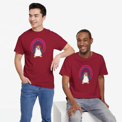Gay Pride T-shirt - Bi Penguin - Oversized #59