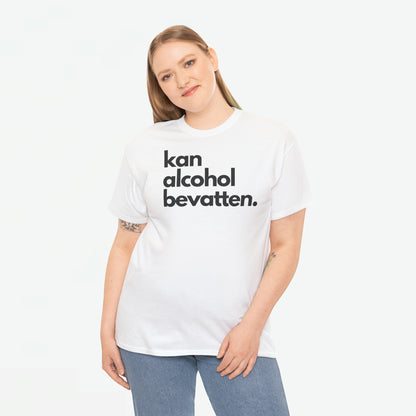 Kan Alcohol Bevatten | Front Print | Koningsdag T-shirt | Oversized