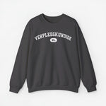 Donkergrijze trui met ronde hals en 'VERPLEEGKUNDIGE' print met NL-logo