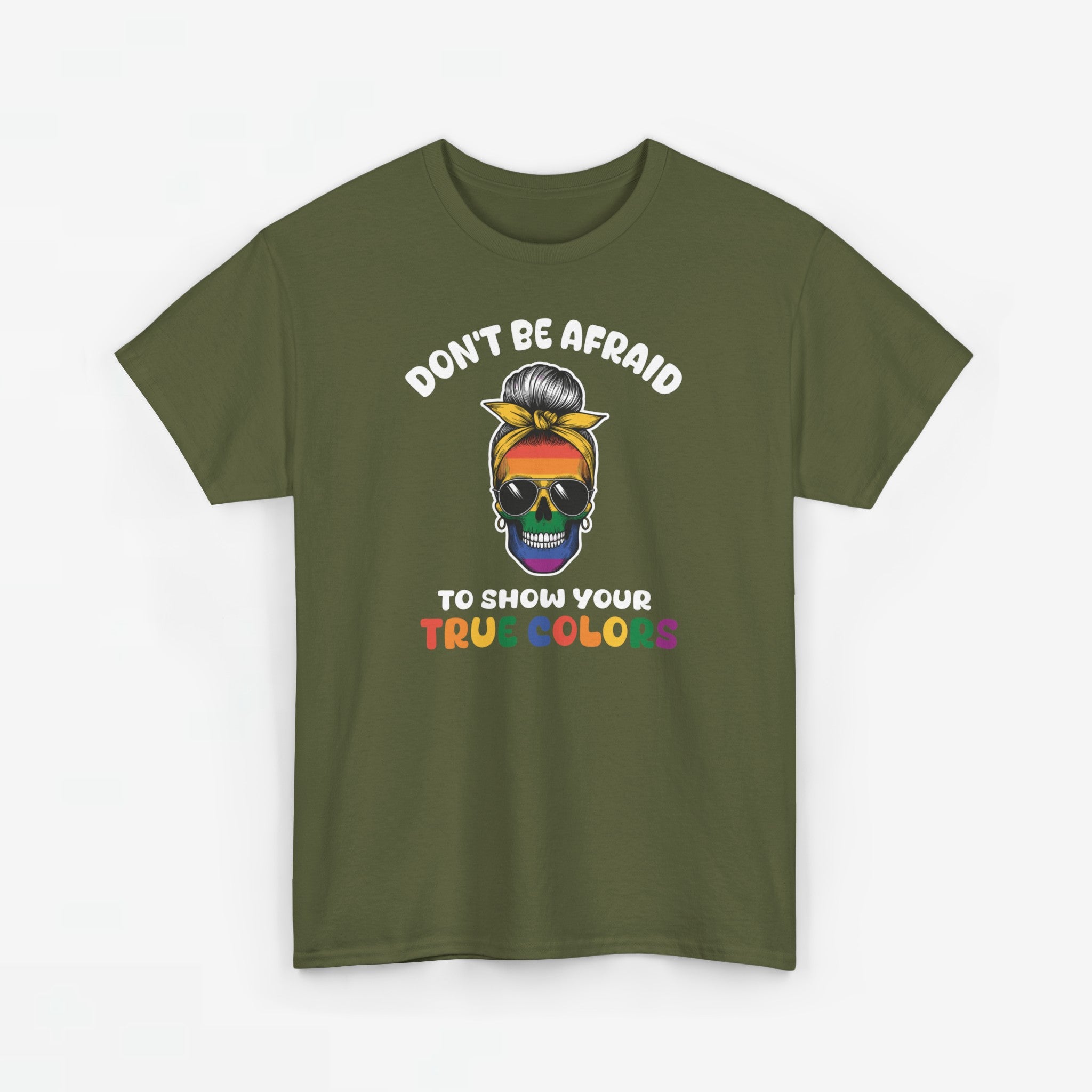 Gay Pride T-shirt - Don't be afraid to show your true colors - Oversized #70