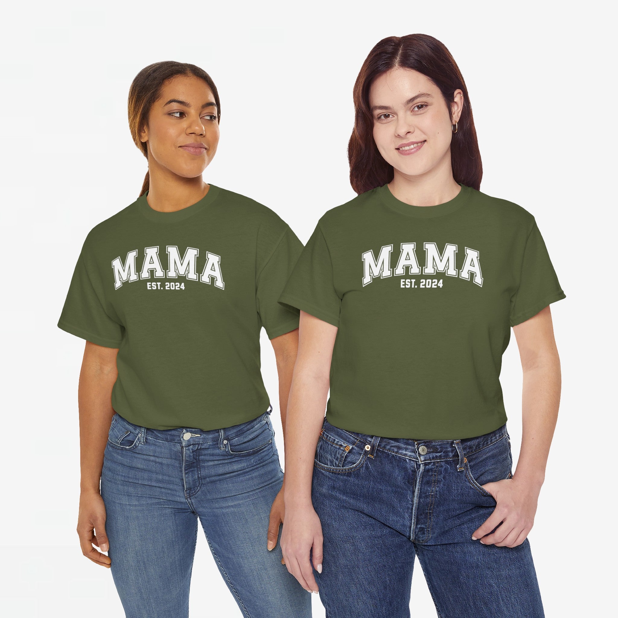 Gepersonaliseerde Moederdag Mama Cadeau - T-shirt - MAMA - EST [Jaar]
