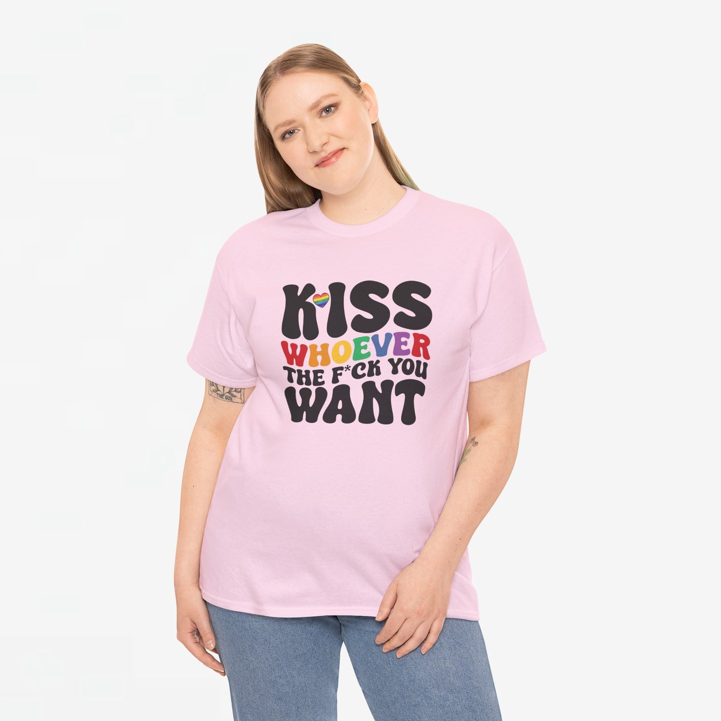 Gay Pride T-shirt - Kiss whoever the f*ck you want - Oversized #34