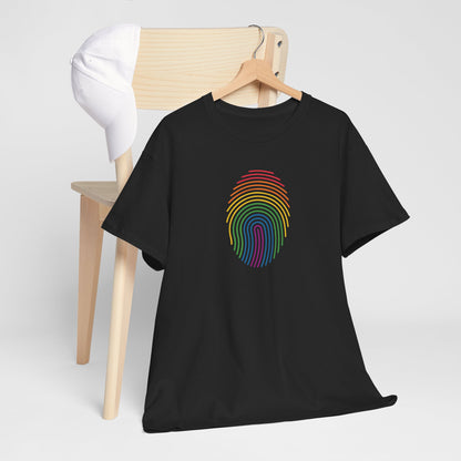 Gay Pride T-shirt - Regenboog Vingerafdruk - Oversized #37