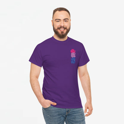 Gay Pride T-shirt - Katten Bi Vlag - Oversized #49