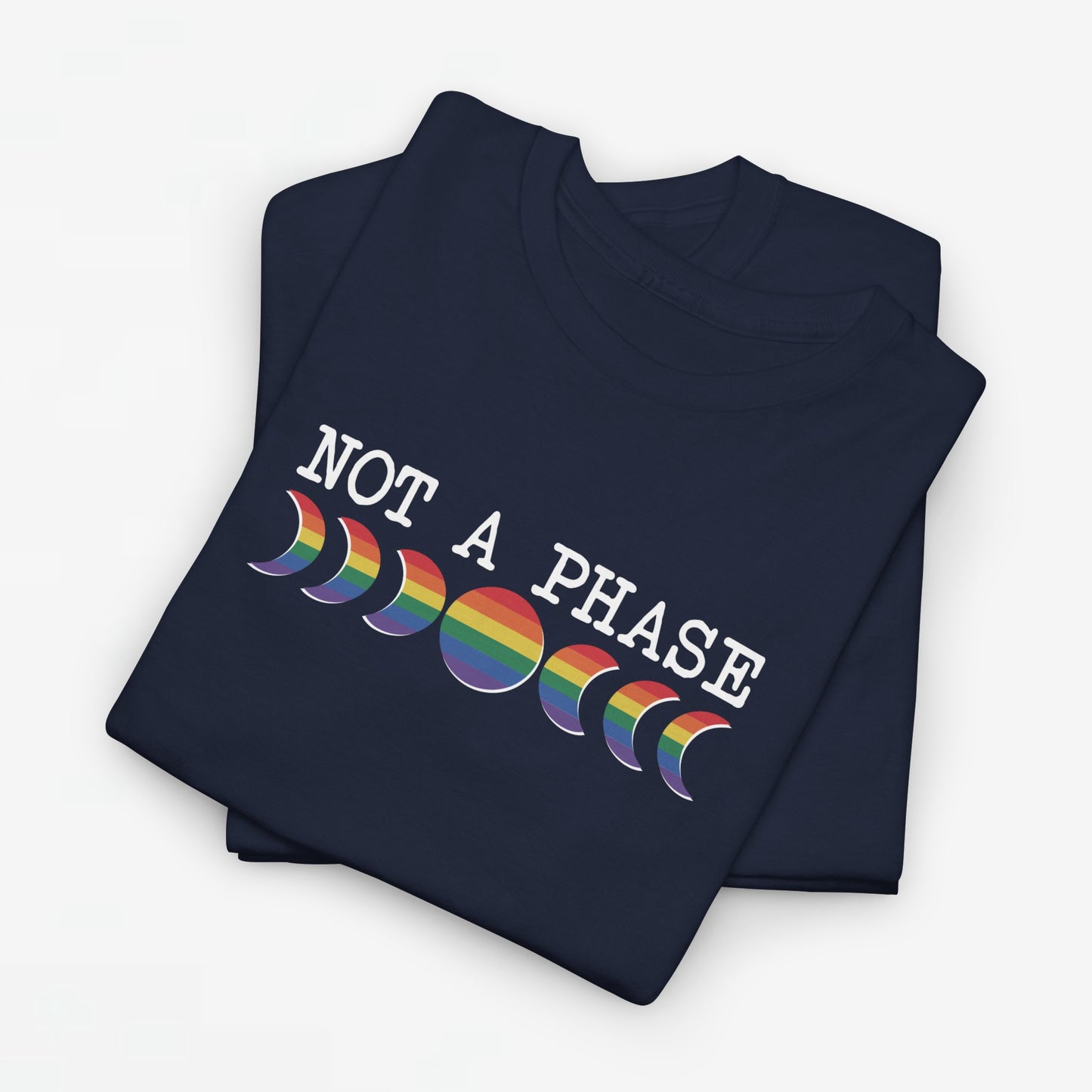 Gay Pride T-shirt - Not a phase (witte tekst) - Oversized #2