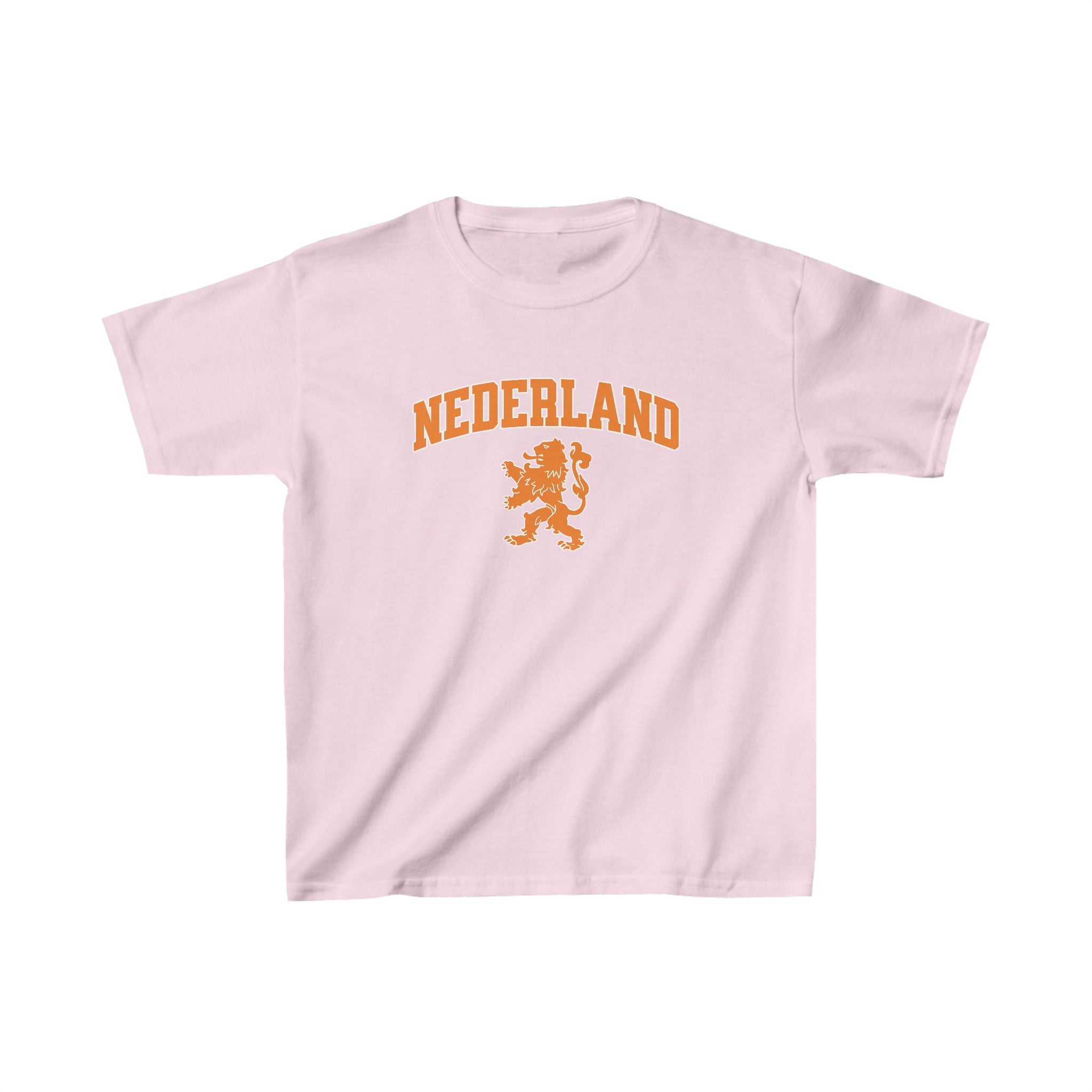 Oranje Cropped T-shirt voor Dames- NEDERLAND met Leeuw