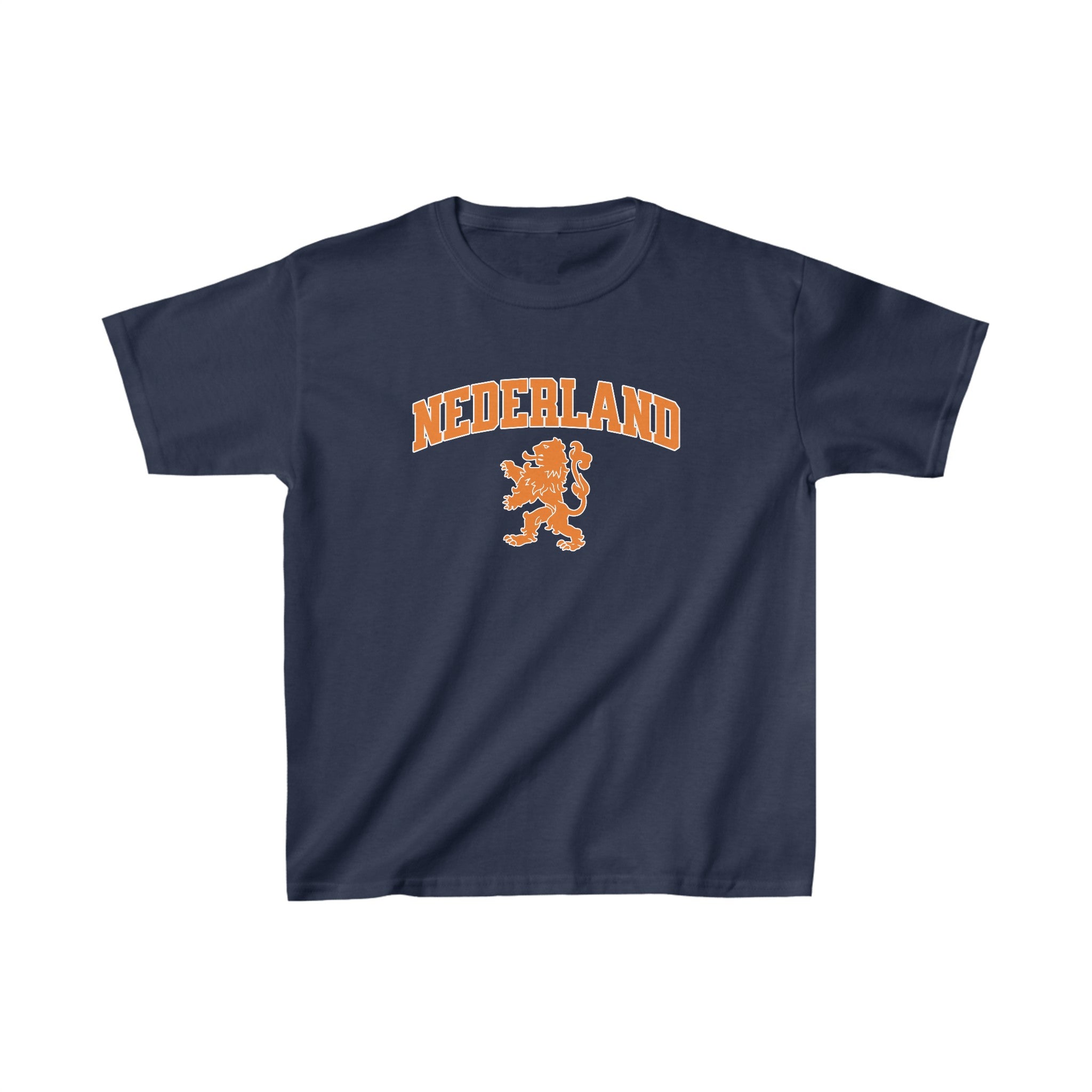 Oranje Cropped T-shirt voor Dames- NEDERLAND met Leeuw
