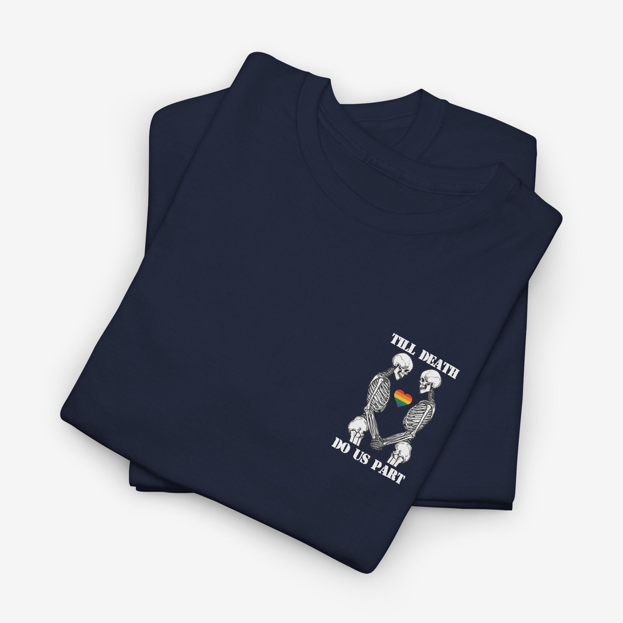 Gay Pride T-shirt - Skelet Echtpaar Till Death Do Us Part | SkrrtShirt
