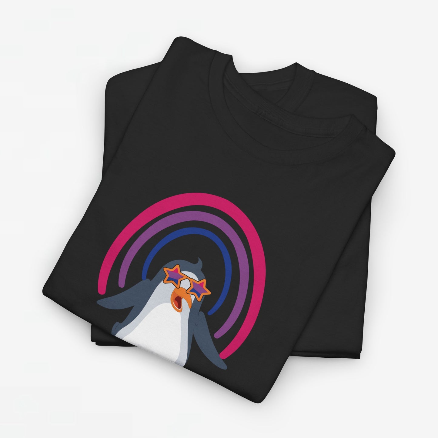 Gay Pride T-shirt - Bi Penguin - Oversized #59