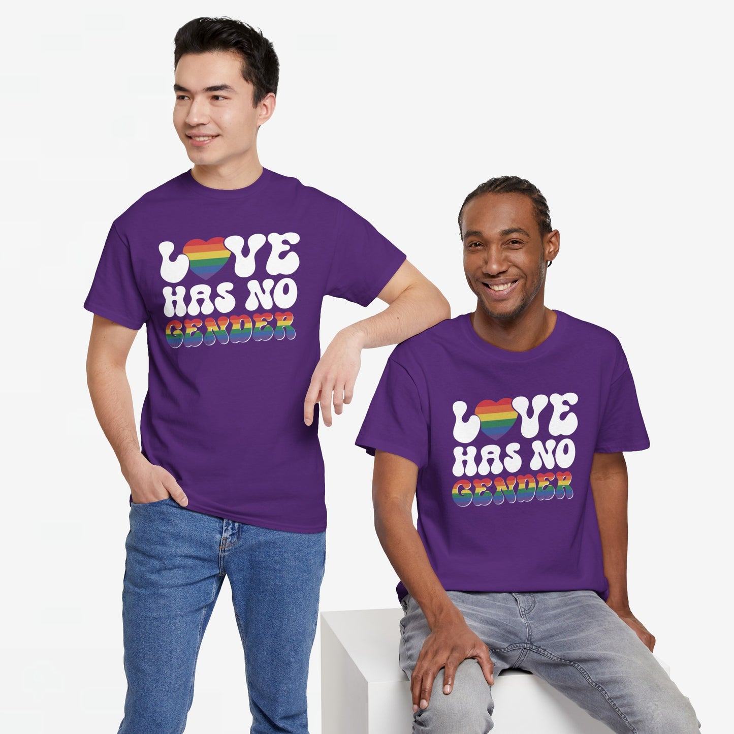 Gay Pride T-shirt - Love Has No Gender - Oversized #20