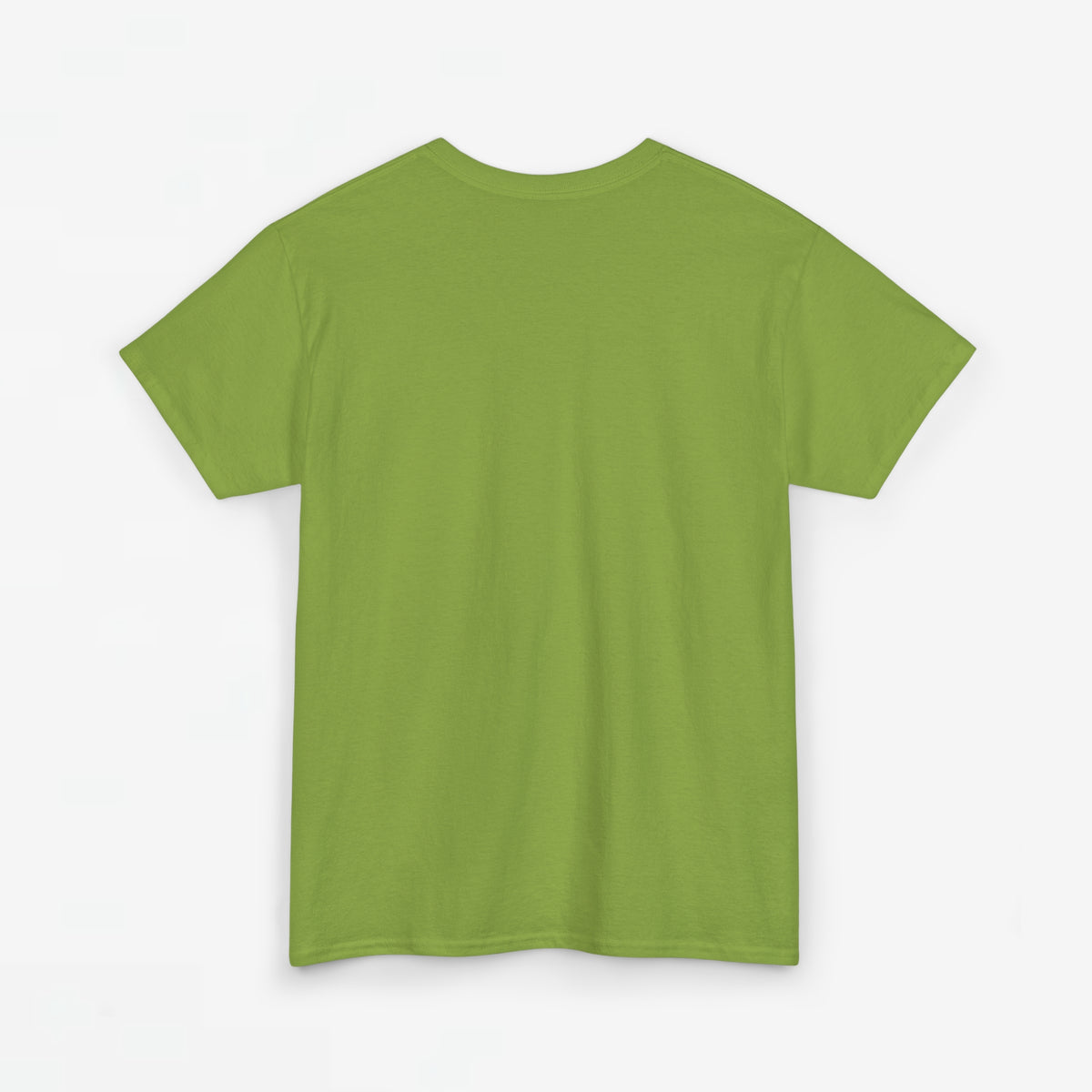 Groen T-shirt met ronde hals, effen voorzijde zonder zichtbare print.