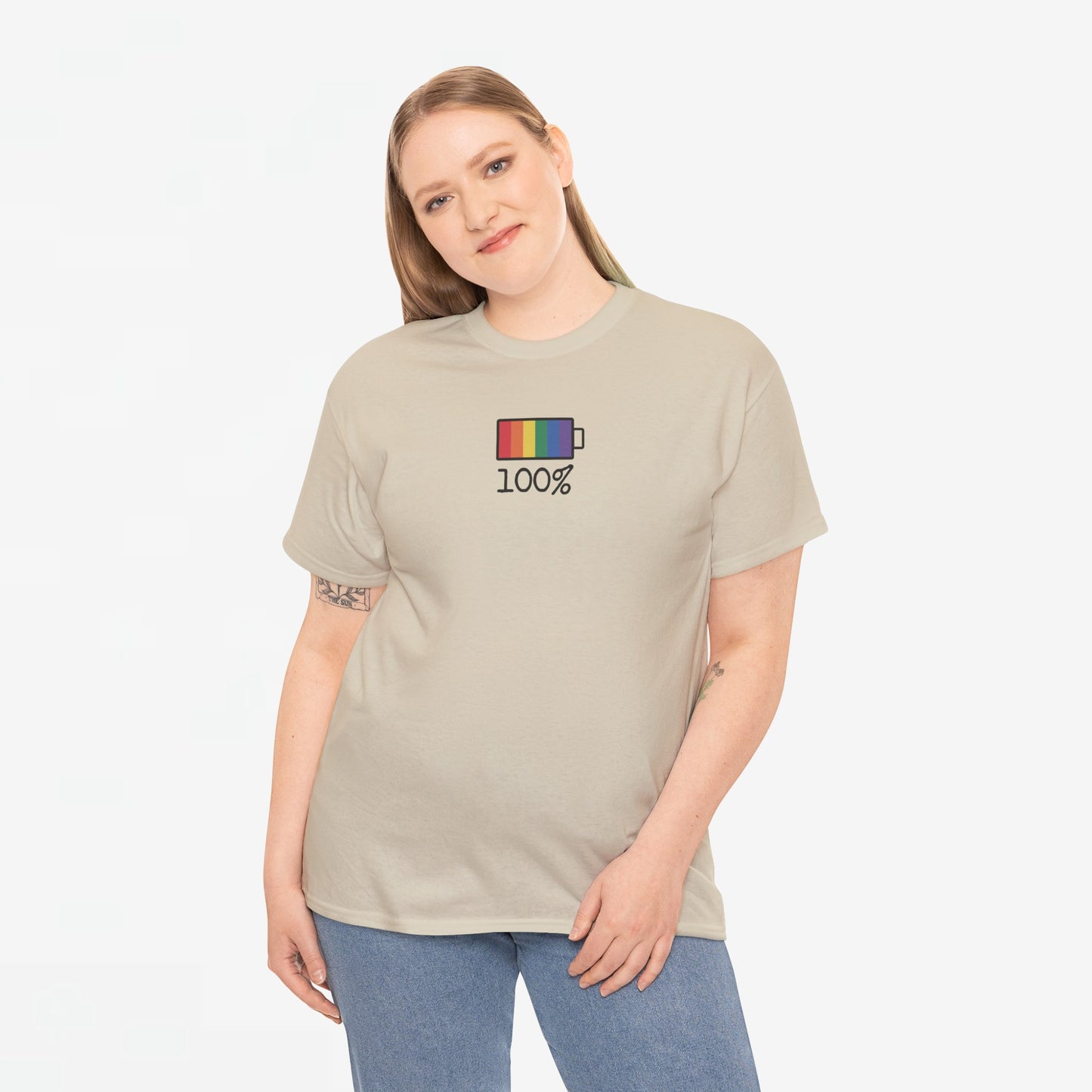 Gay Pride T-shirt - 100% Regenboog - Oversized #33