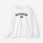 Witte trui met HOVENIER-tekstprint op de borst en ronde hals