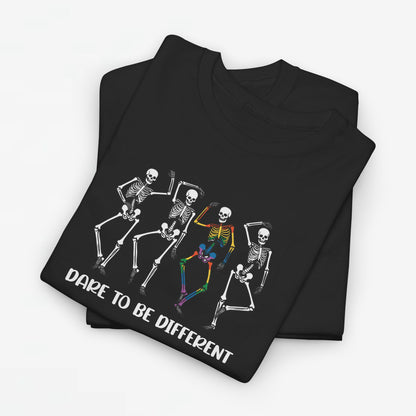 Gay Pride T-shirt - Skelet Dare to be different - Oversized #80