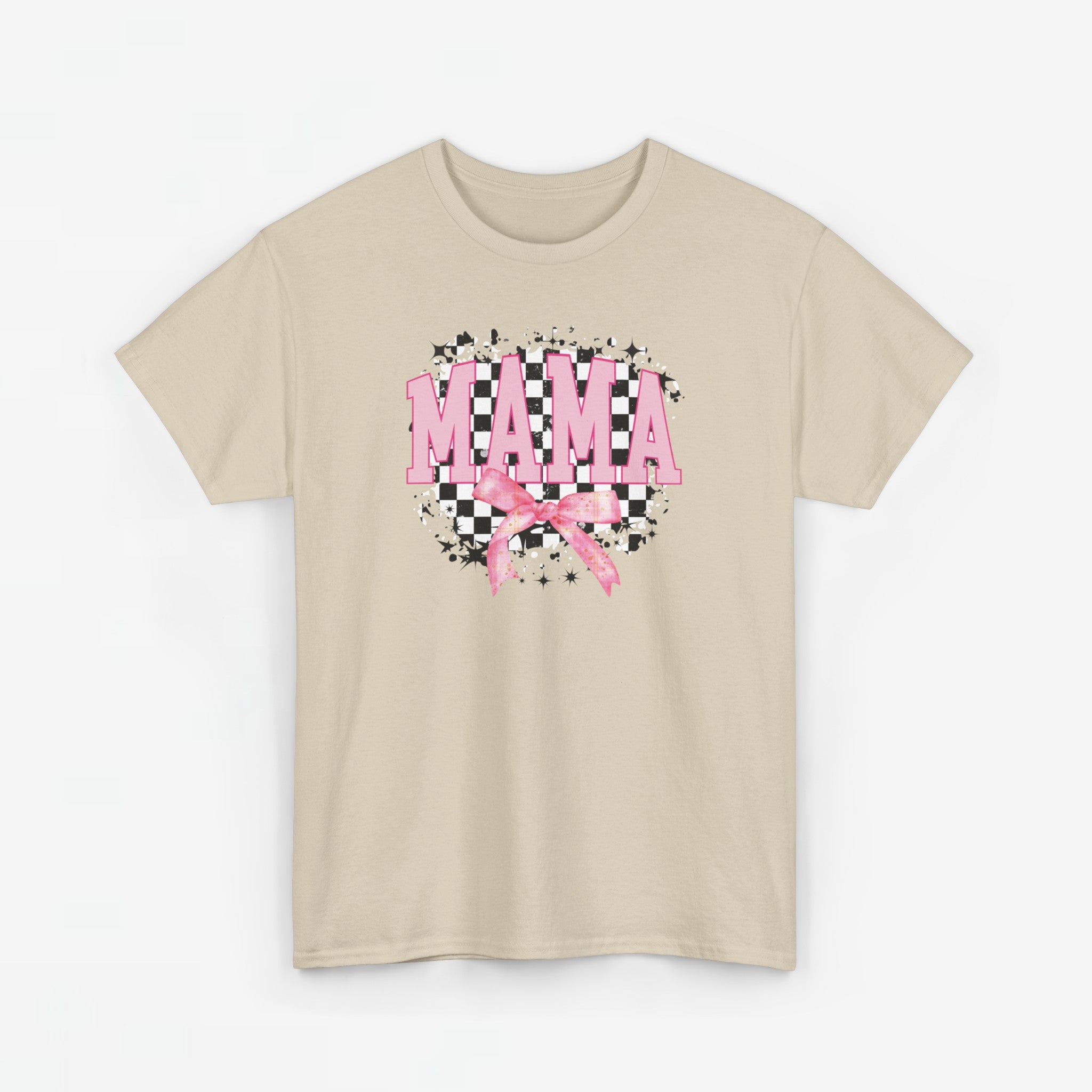 Moederdag Mama Cadeau - T-shirt - Retro Roze Strik - Oversized - #24