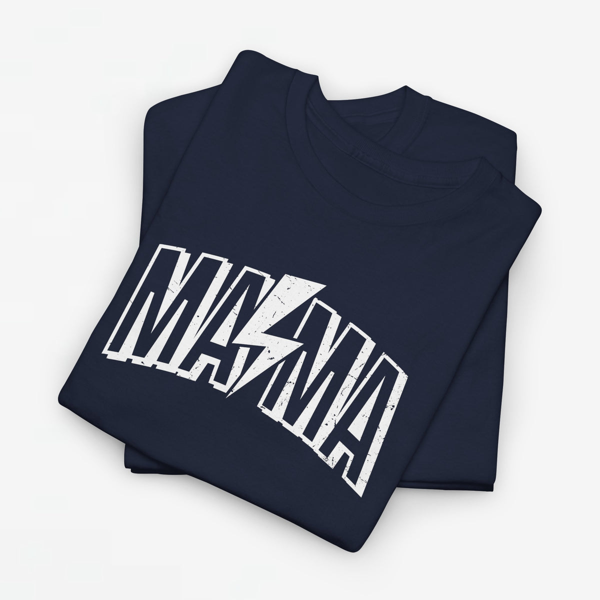 Marineblauwe oversize T-shirt met witte 'MAMA' print op de voorkant