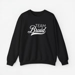 Zwarte sweater met opdruk 'TEAM Bruid' en ronde hals