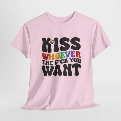 Gay Pride T-shirt - Kiss whoever the f*ck you want - Oversized #34