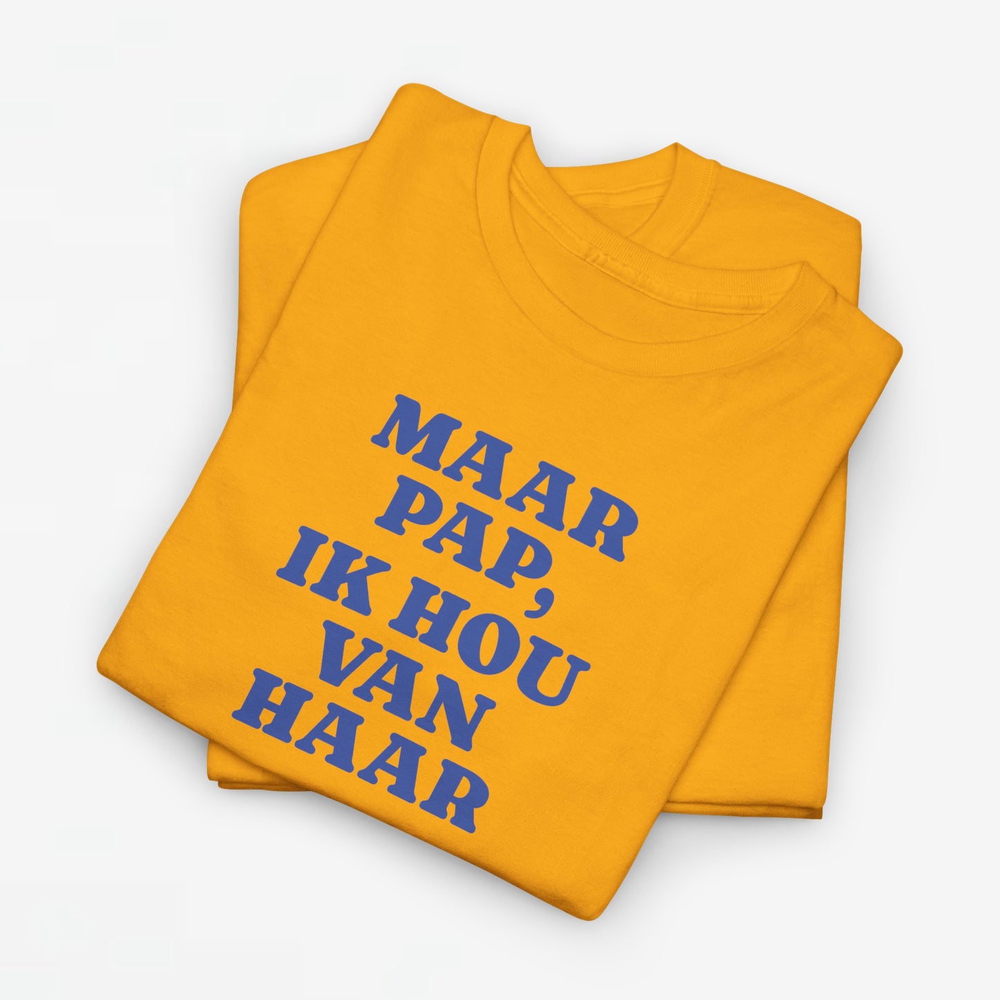 Gay Pride T-shirt -  Maar Pap, Ik Hou Van Haar (blauw tekst) - Oversized Tee