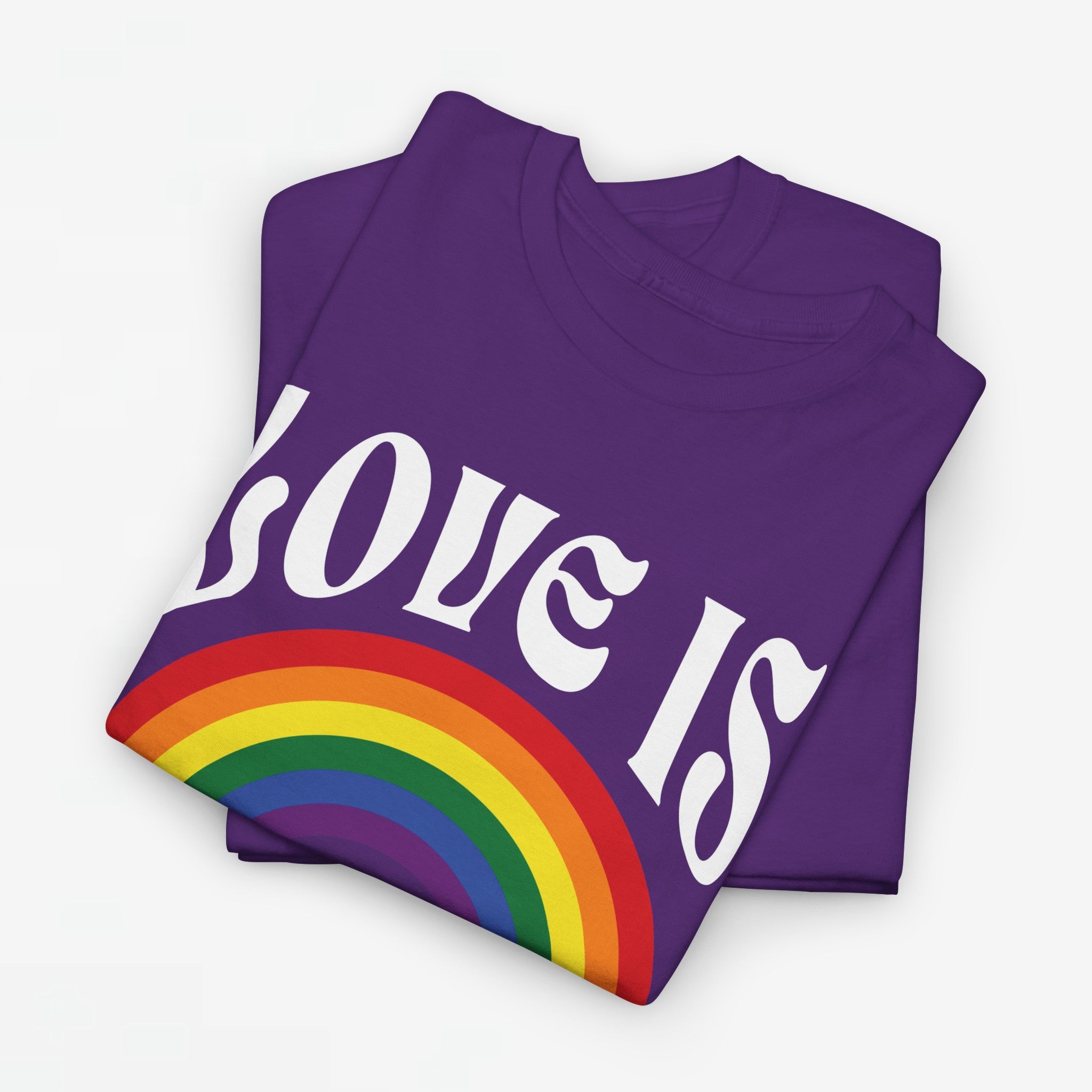 Gay Pride T-shirt - Love is love (witte tekst) - Oversized #54