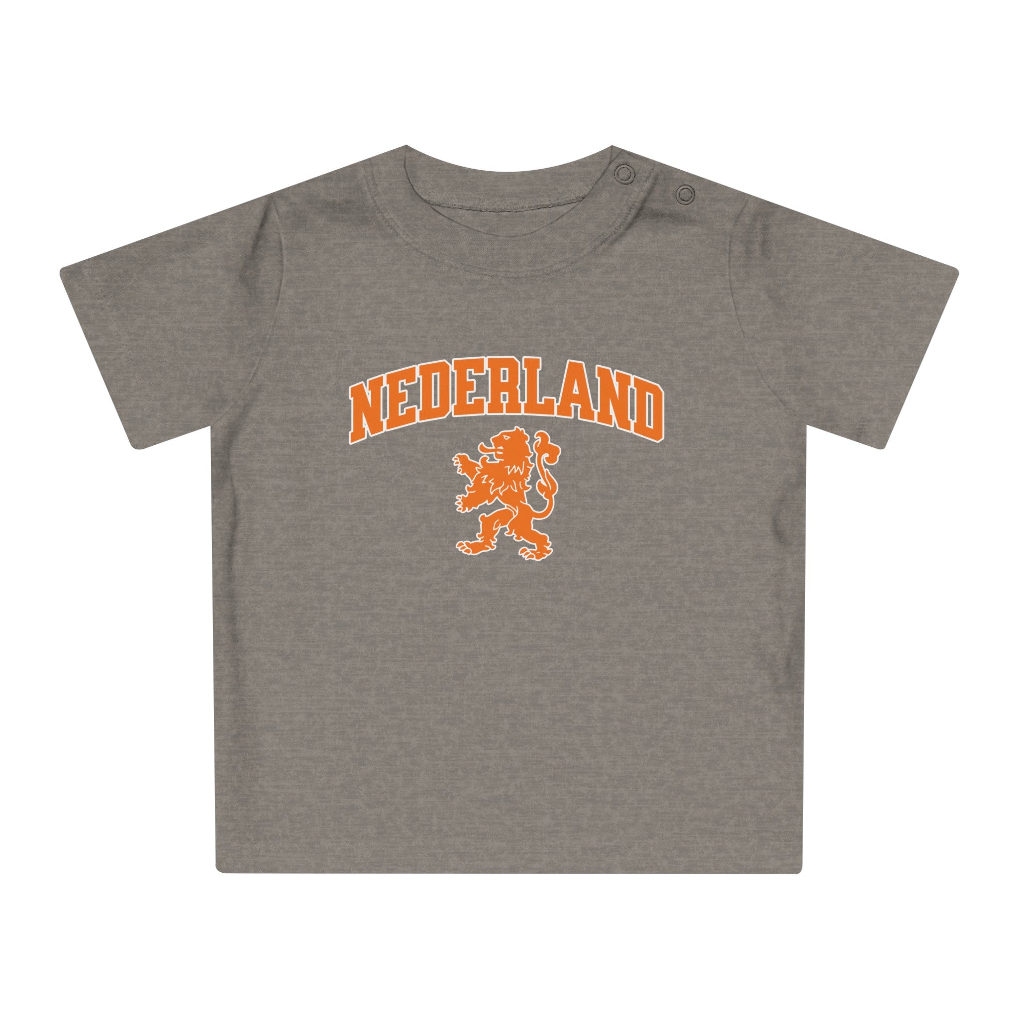 Baby T-shirt voor EK, WK en Koningsdag - NEDERLAND met Leeuw