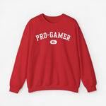 Rode trui met ronde hals en PRO-GAMER print met NL-logo