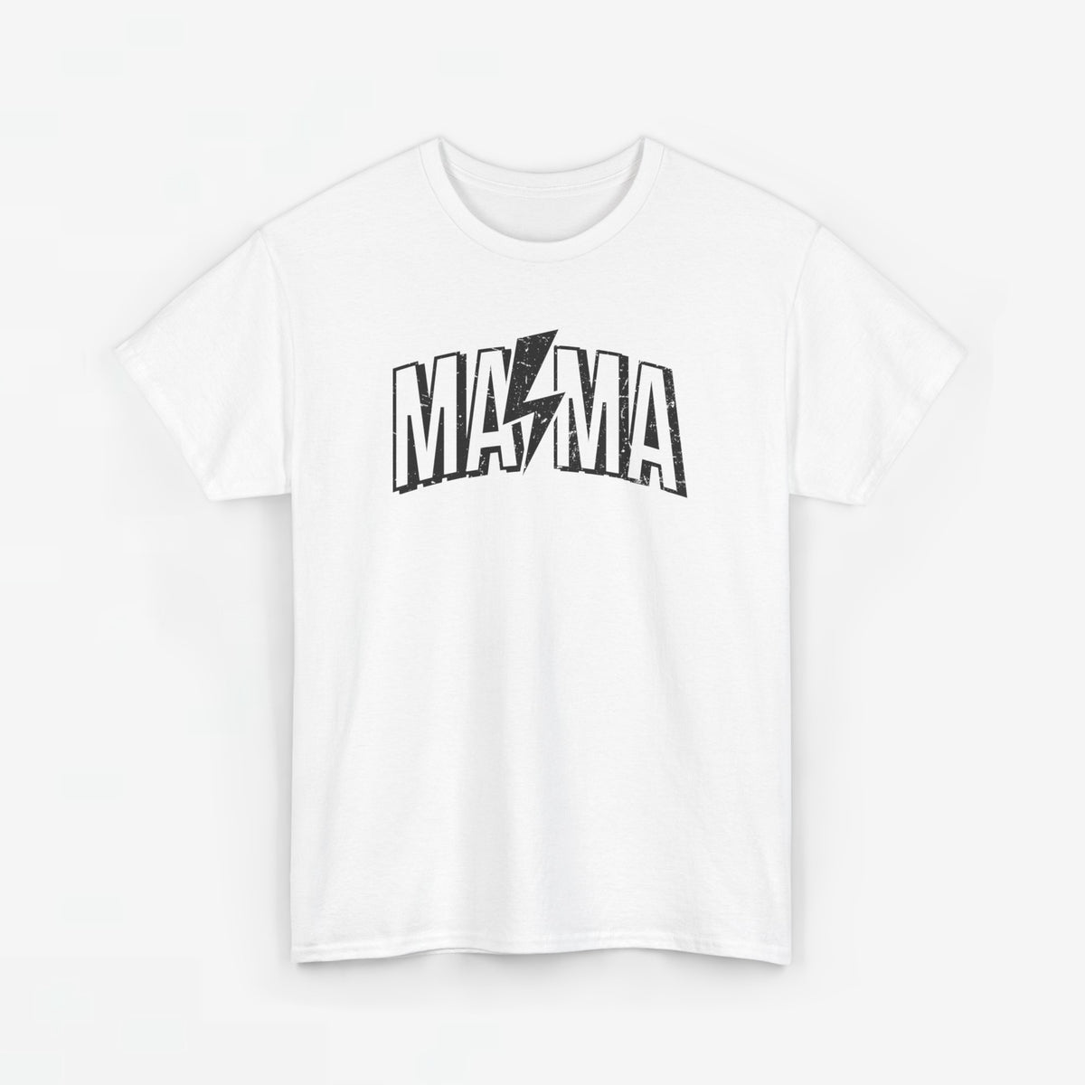 Wit T-shirt met MA$MA-graphic op de borst.