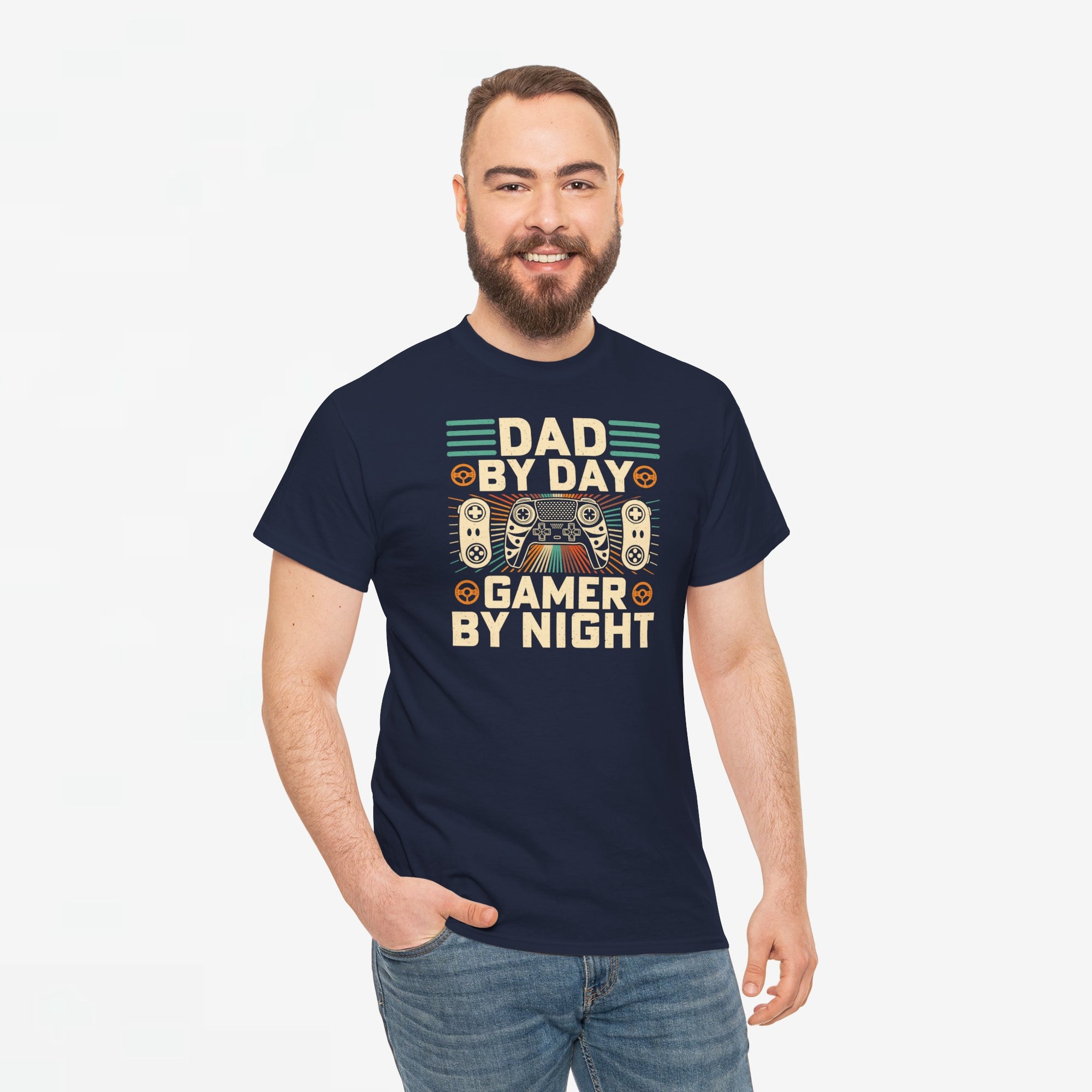Vaderdag Papa Cadeau - T-shirt - Dad by Day, Gamer by Night - Oversized #6