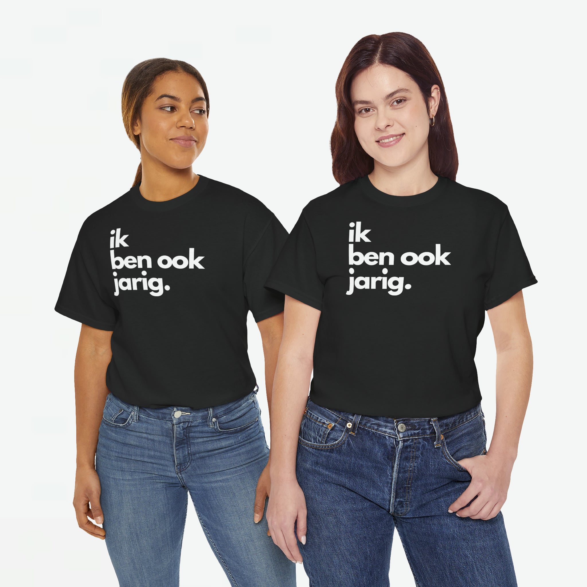 Ik ben ook jarig | Front Print | Koningsdag T-shirt | Oversized