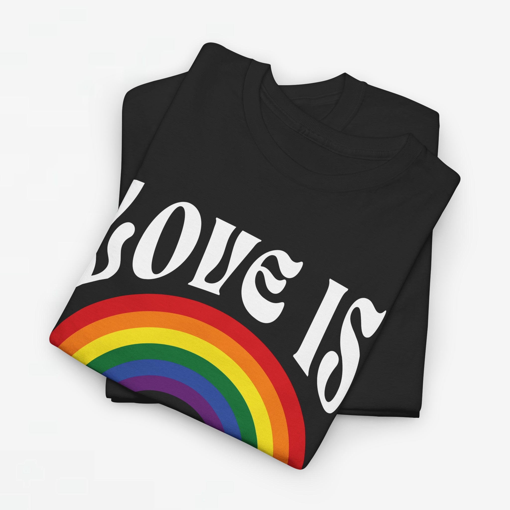 Gay Pride T-shirt - Love is love (witte tekst) - Oversized #54