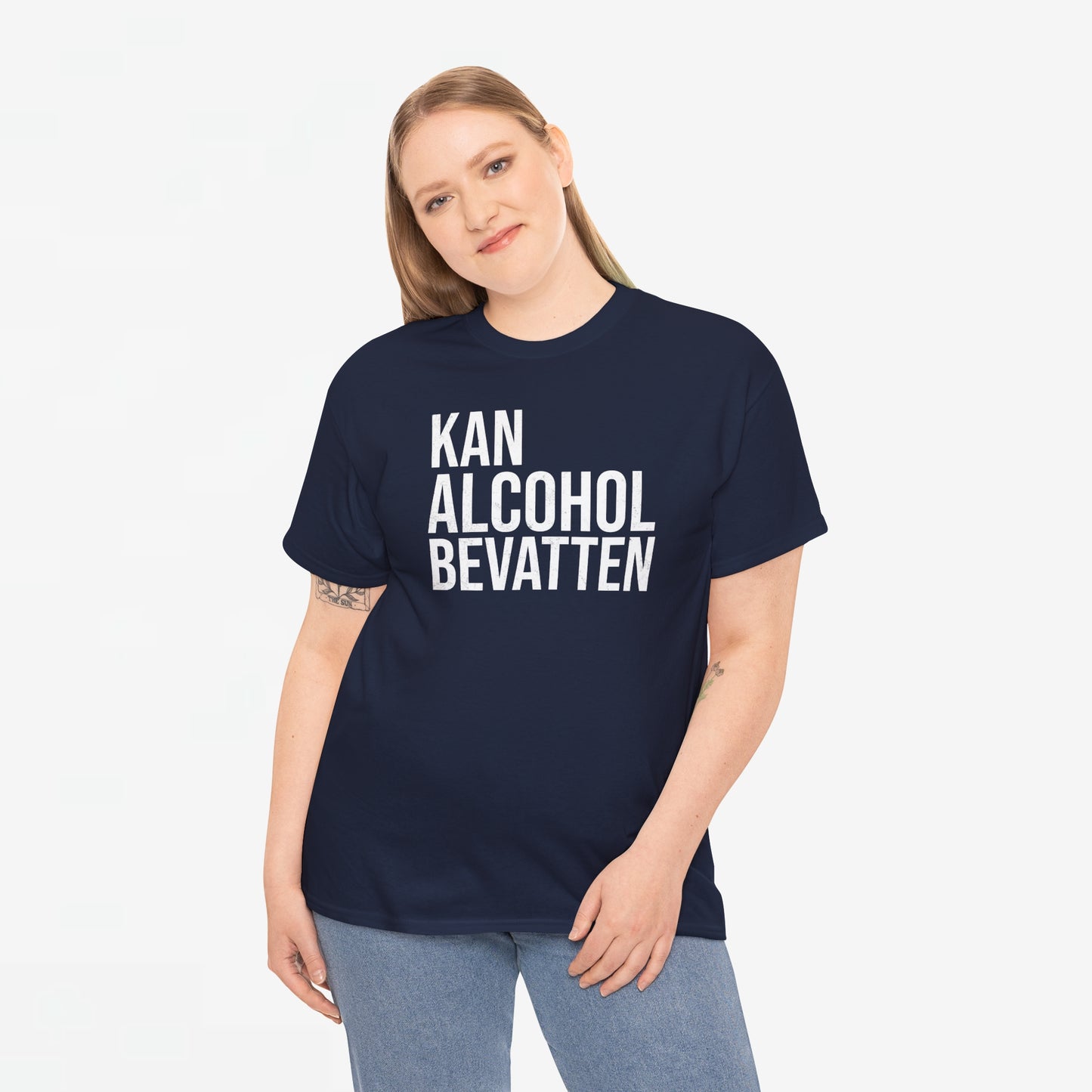 Kan Alcohol Bevatten | Front Print | Koningsdag T-shirt | Oversized