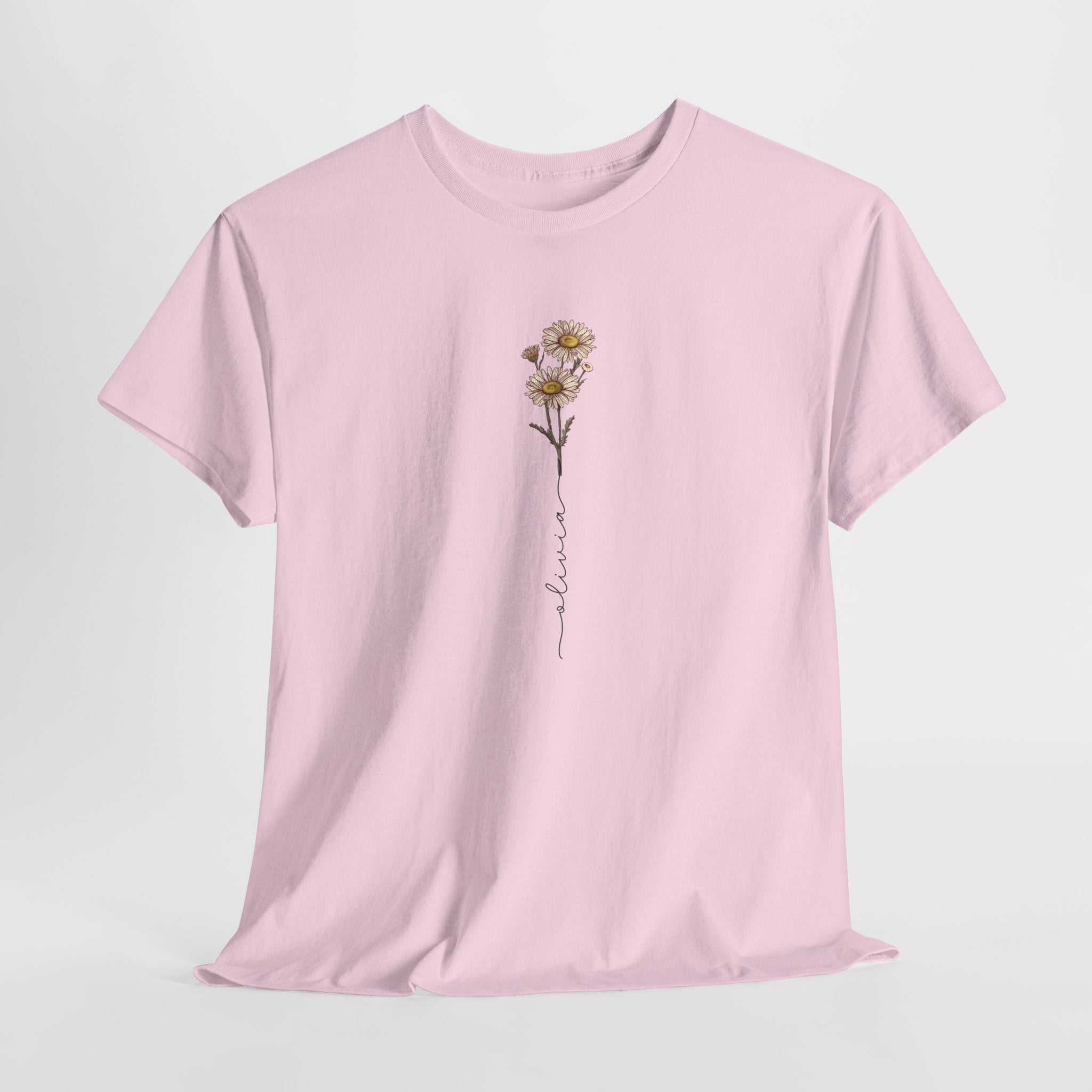 Gepersonaliseerde Moederdag Mama Cadeau - T-shirt - Geboortemaand bloem met naam