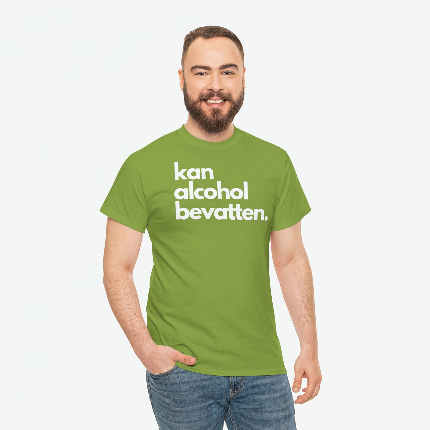 Kan Alcohol Bevatten | Front Print | Koningsdag T-shirt | Oversized