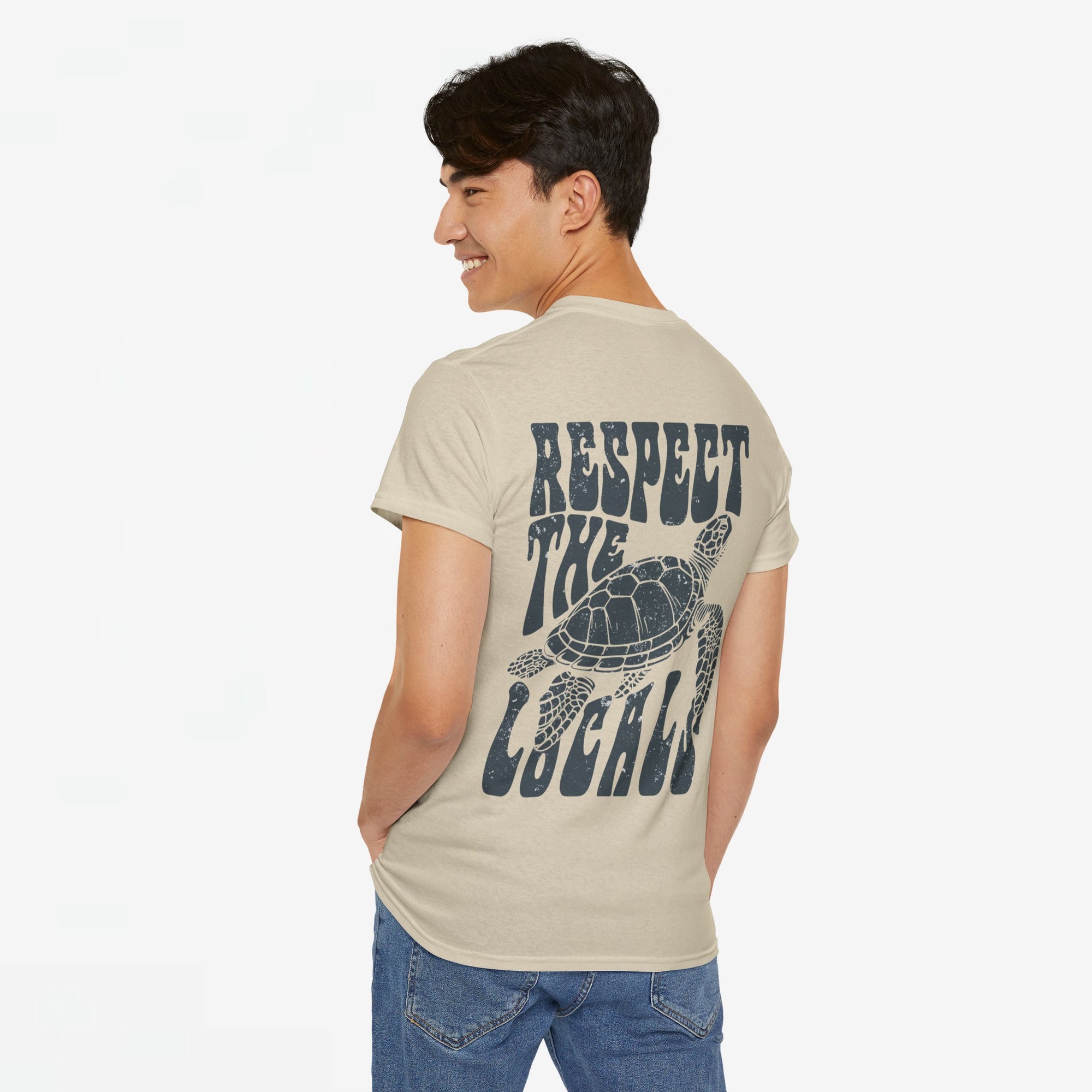 Zomer T-shirt voor Heren - Skrrtshirt Zomervakantie Oversized Tee #11 - Respect the locals